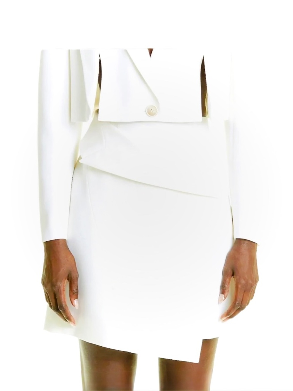 Alexander Mcqueen Soft White Sartorial Wool Mini Skirt NWT